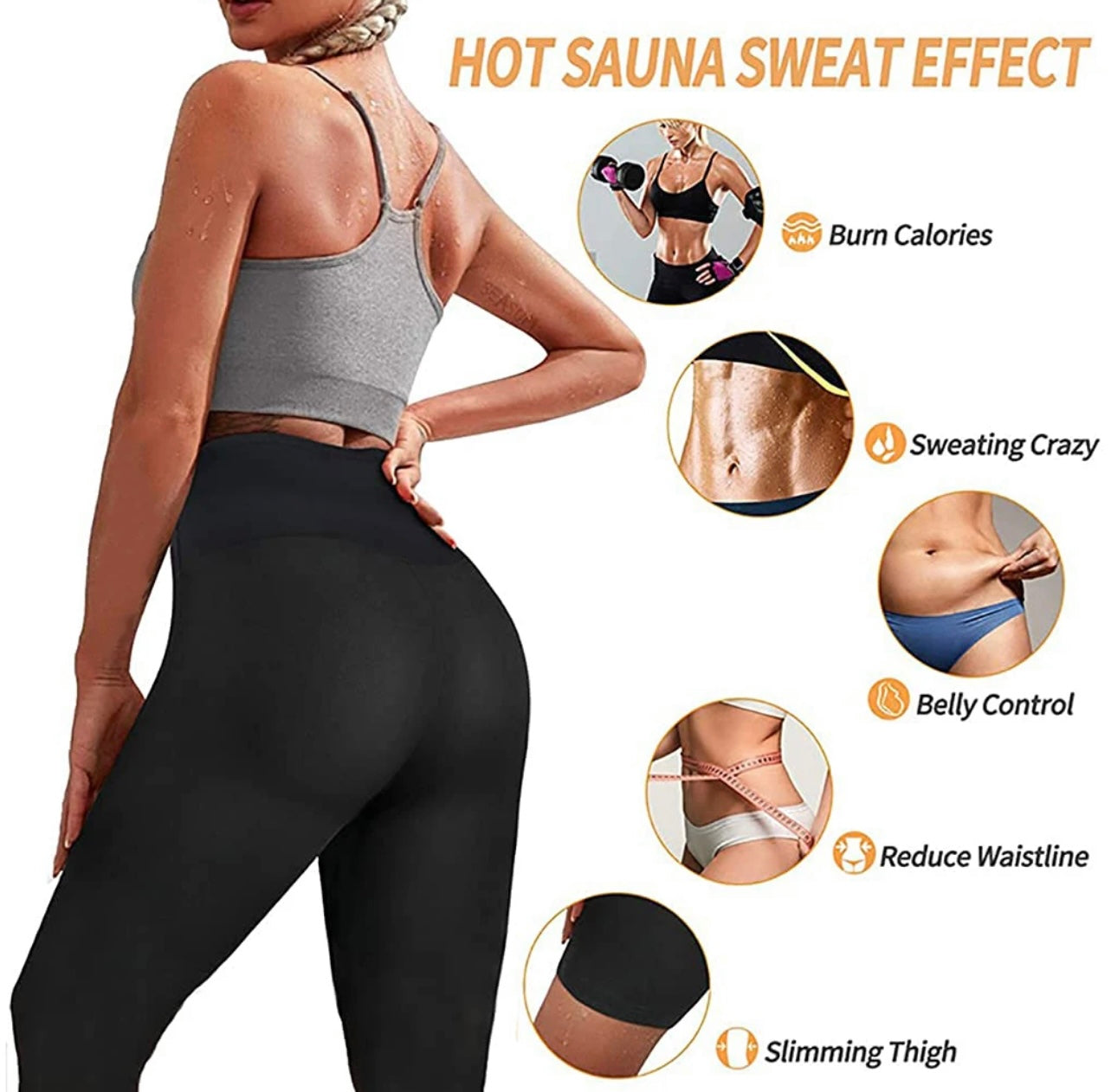 High Waist Waist Trainer Sauna Pants