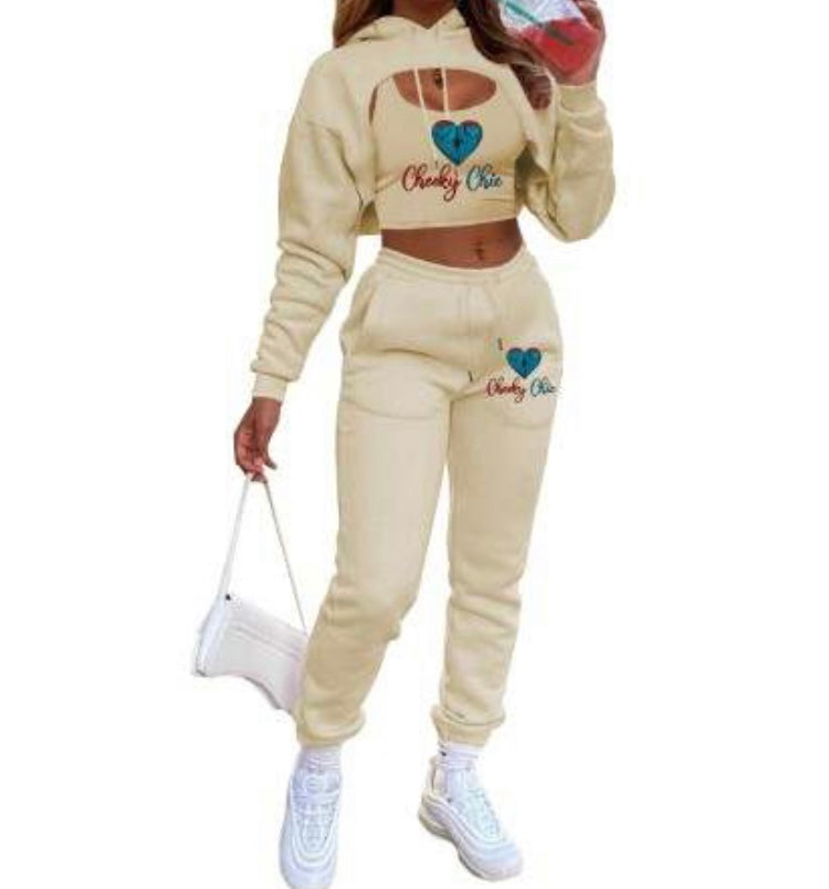 Hoodie Vest & Jogger Pants 3 Piece Set