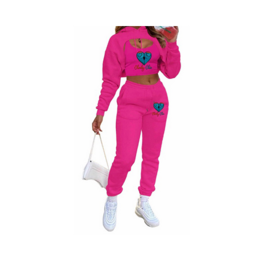 Hoodie Vest & Jogger Pants 3 Piece Set